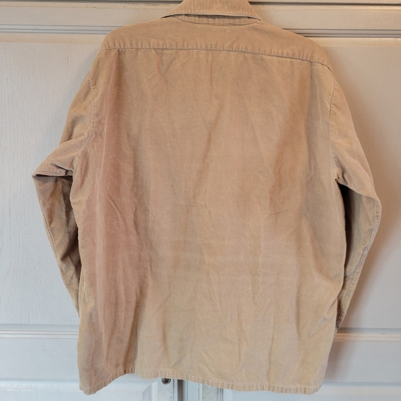 Vintage Kingsport Tan Camel Corduroy Long Sleeve Button Up Shirt - Picture 3 of 6